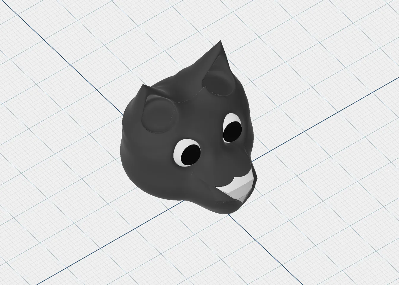 A cat formed out of smooth, organic shapes