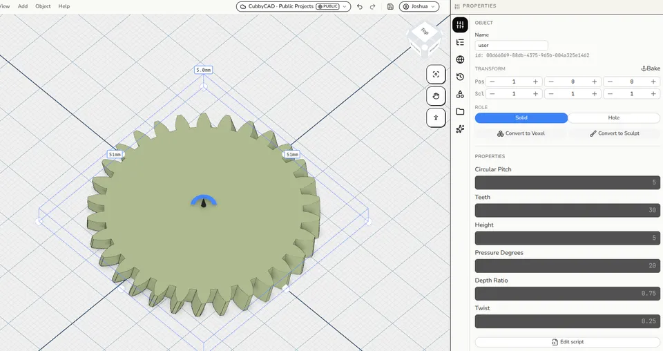Parameters becoming editable sliders